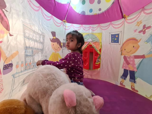 Inside my tent!
